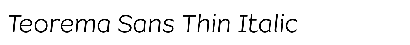 Teorema Sans Thin Italic